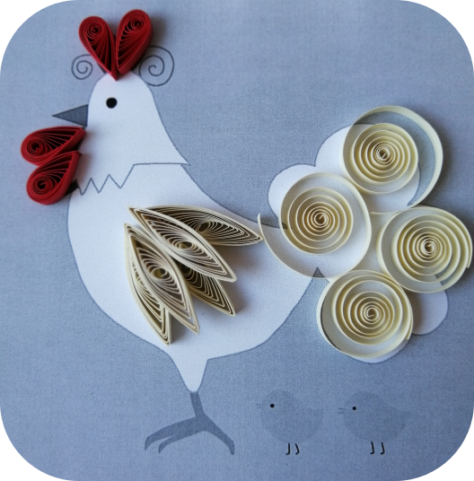 衍纸课程10岁以上及成人大公鸡